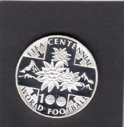 Beschrijving: 20 Francs SOCCER FIFA CENTENNIAL